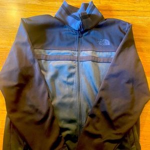 Men’s Large North Face Track Jacket - Black and Grey